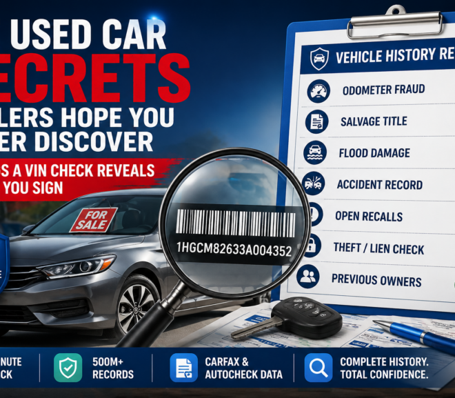 The Used Car Secrets Dealers Hope You Never Discover: 7 Things a VIN Check Reveals Before You Sign